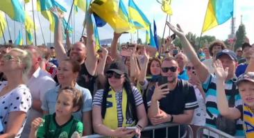 Видео встречи сборной Украины болельщиками после возвращения с Евро-2020