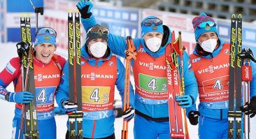 Россия заняла второе место в мужской эстафете, Норвегия выиграла